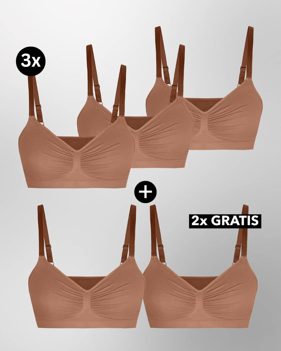 PREMIUM InvisiShape - InvisiBra "Soft" 1.0 - 5er Set