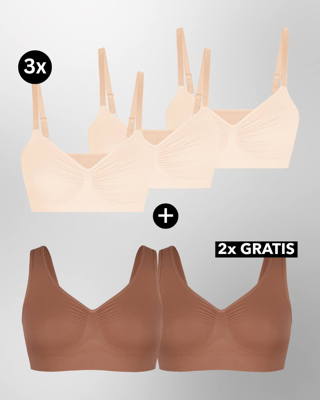 PREMIUM - InvisiBra "Soft" 1.0 & 2.0 - 5er Set