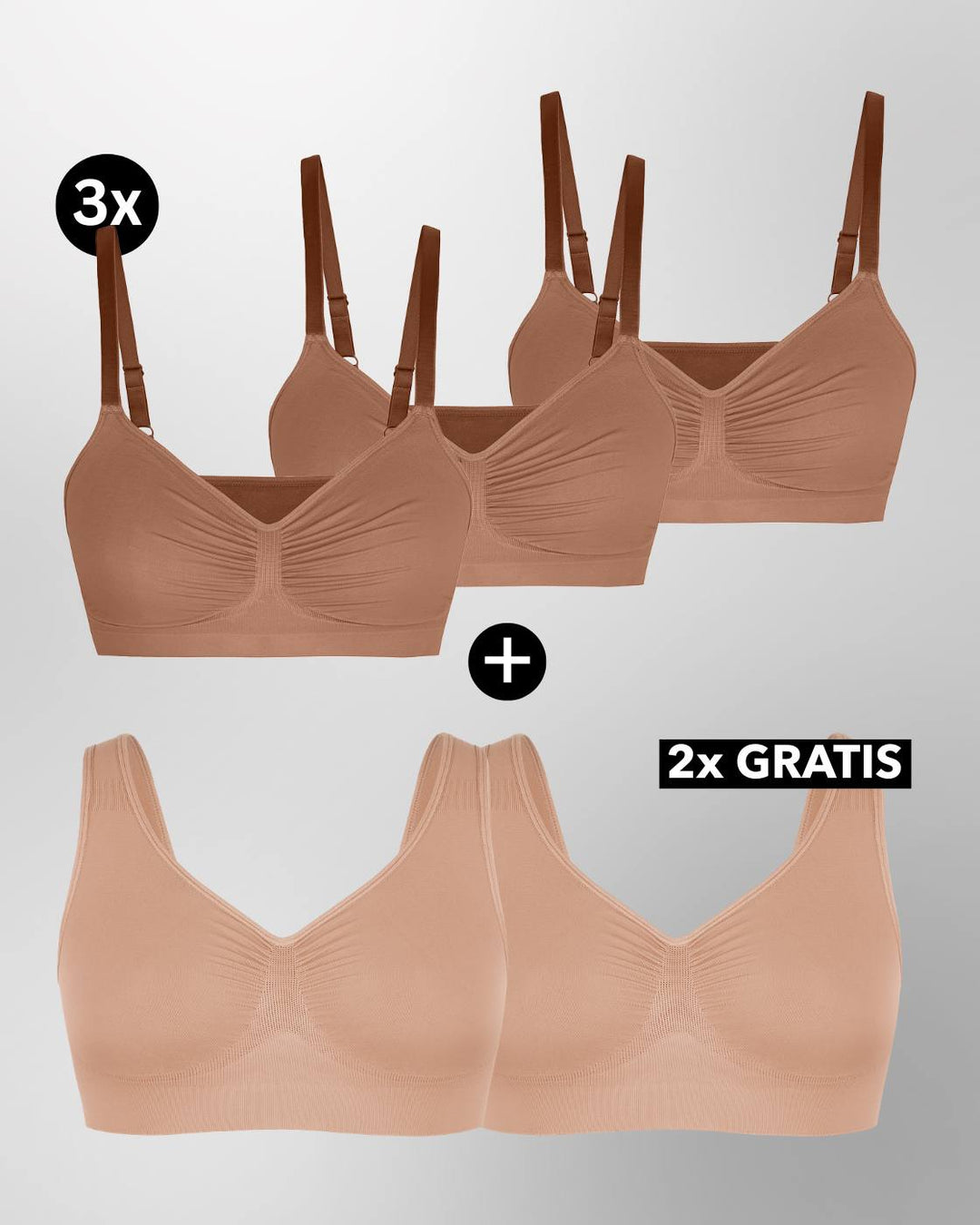 PREMIUM - InvisiBra "Soft" 1.0 & 2.0 - 5er Set