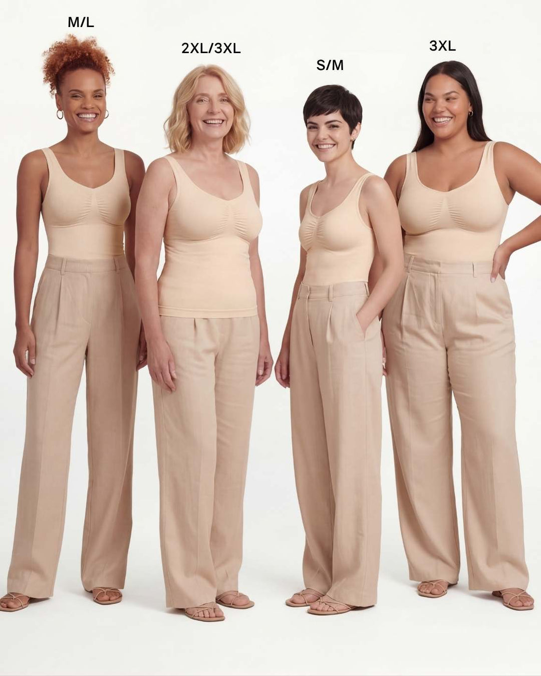 PREMIUM InvisiShape - Top mit breiten Trägern & InvisiBra "Soft" 1.0 - 5er Set