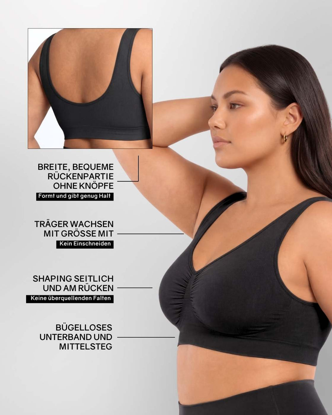 InvisiBra "Soft" 2.0 & Shaping Shorts "Soft" - BH und Shorts - 6er Set